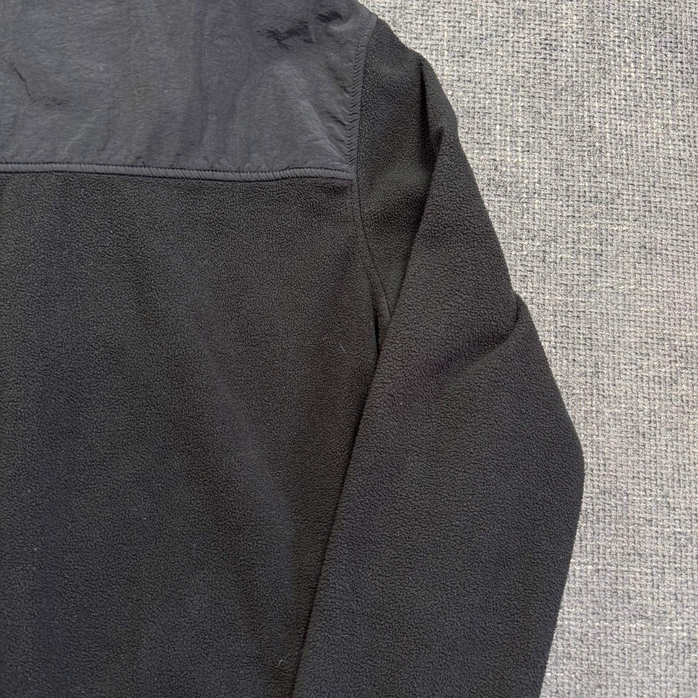 Aeropostale Fleece Jacket Mens Large Black Y2K Gorpcore Mixed Media Zip Up - Picture 14 of 15